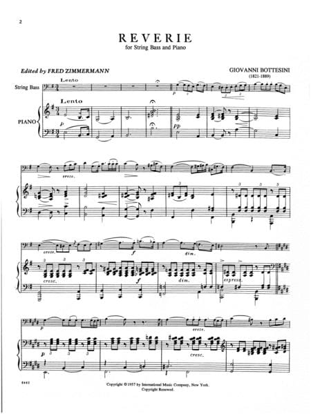 Reverie (solo tuning) 低音大提琴 (含鋼琴伴奏) 國際版 | 小雅音樂 Hsiaoya Music