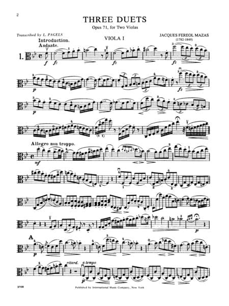 Three Duets, Opus 71 馬札斯 二重奏作品 中提琴(2把以上) 國際版 | 小雅音樂 Hsiaoya Music