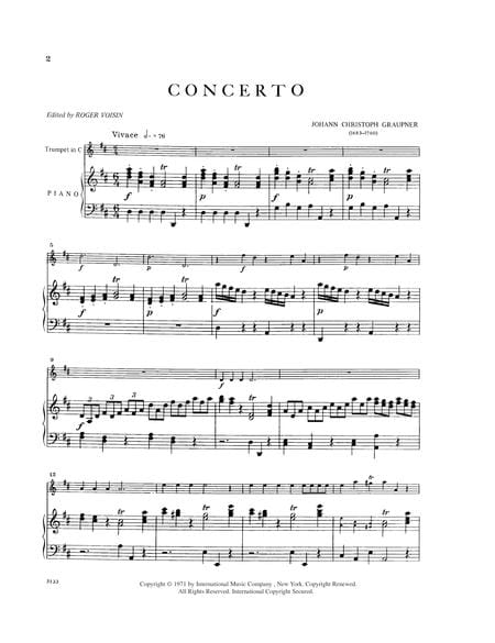 Concerto No.1 in D Major (Trumpet in C) 葛勞普納 協奏曲 大調小號 小號 (含鋼琴伴奏) 國際版 | 小雅音樂 Hsiaoya Music