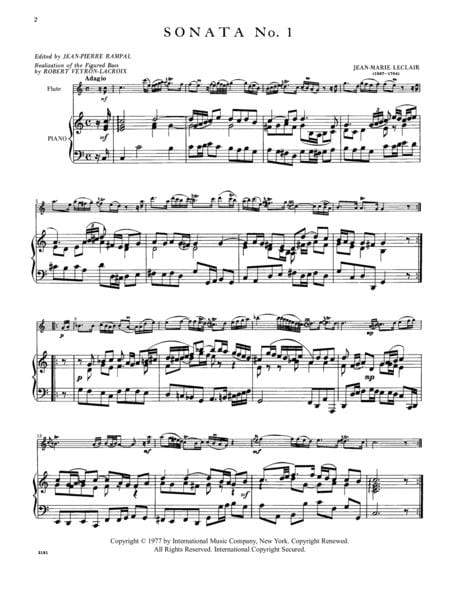 Eight Sonatas Volume I 勒克雷爾 奏鳴曲 長笛 (含鋼琴伴奏) 國際版 | 小雅音樂 Hsiaoya Music