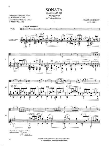 Sonata in A minor, D. 821 (Arpeggione) for Guitar and Viola 舒伯特 奏鳴曲 小調 吉他中提琴 | 小雅音樂 Hsiaoya Music