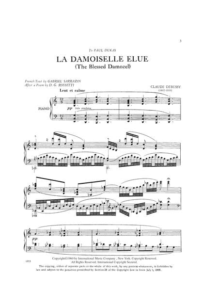 La Demoiselle Elue for Women's Voices, Solo, Narrator, Chorus & Orchestra. 德布西 聲樂 合唱管弦樂團 | 小雅音樂 Hsiaoya Music