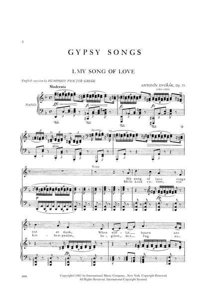 Gypsy Songs. A Cycle of 7 Songs, Opus 55: Low 德弗札克 吉普賽 歌曲作品 | 小雅音樂 Hsiaoya Music