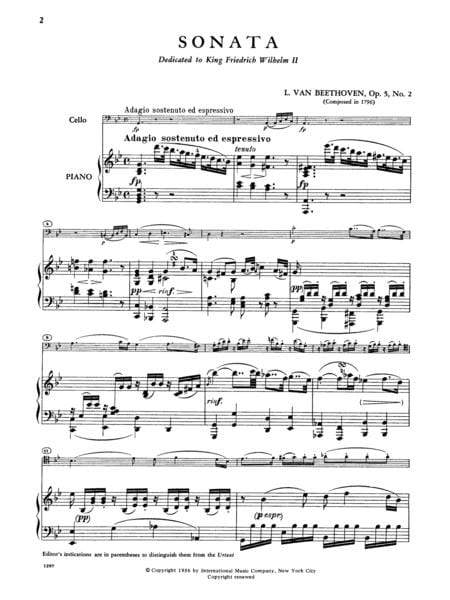 Sonata No. 2 in G minor, Opus 5, No. 2 貝多芬 奏鳴曲 小調作品 大提琴 (含鋼琴伴奏) 國際版 | 小雅音樂 Hsiaoya Music