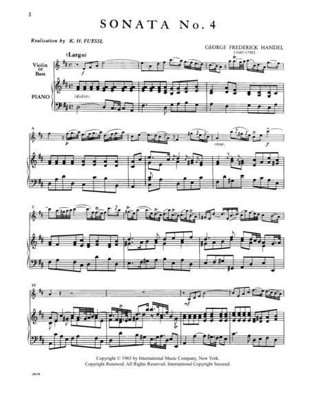 Sonata No. 4 in D Major (solo tuning) 韓德爾 奏鳴曲 大調 低音大提琴 (含鋼琴伴奏) 國際版 | 小雅音樂 Hsiaoya Music