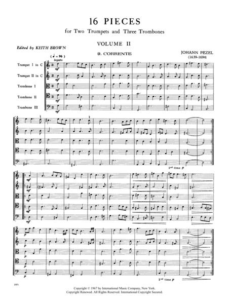 16 Pieces for 2 Trumpets in C, 2 Tenor Trombones & Bass Trombone - Volume II 小品 小號 長號 | 小雅音樂 Hsiaoya Music