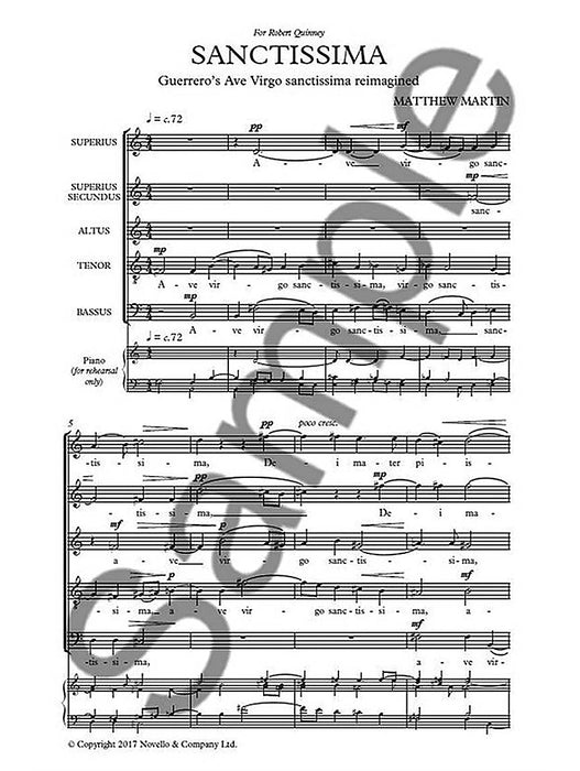 Sanctissima SATB a cappella