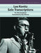 Lee Konitz Solo Transcriptions for Alto Saxophone