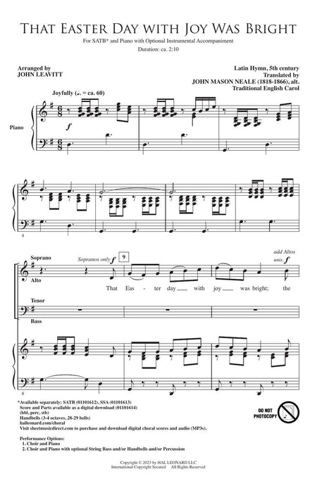 That Easter Day with Joy Was Bright