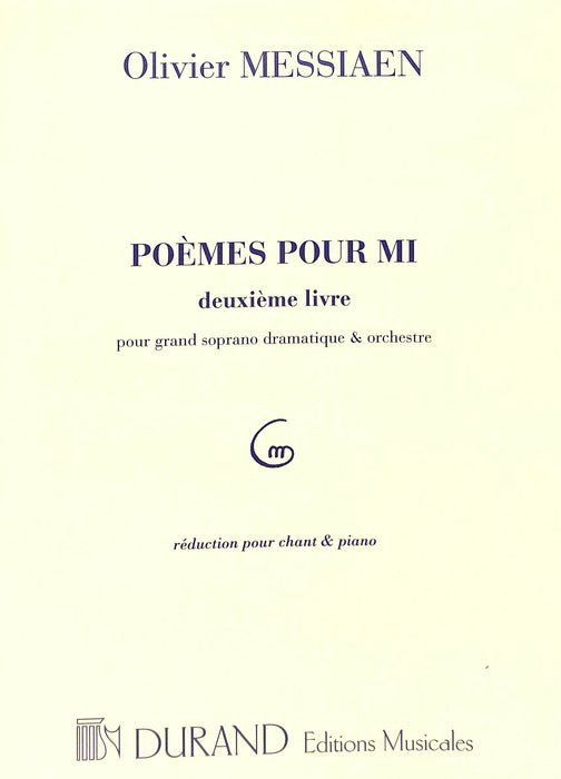 Poemes Pour Mi Vol2 Voice/piano 梅湘 鋼琴
