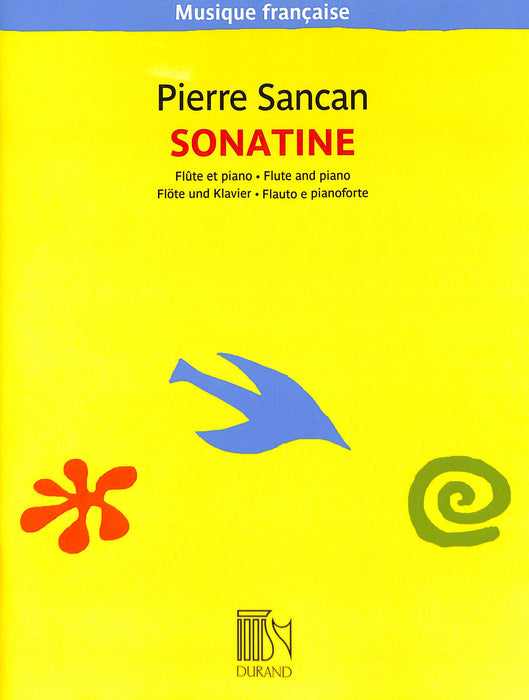 Sonatine Musique française series Flute and Piano with Introduction and Notes by Bruno Jouard