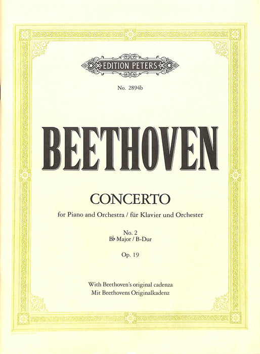 Concerto No. 2 in B flat Op.19 貝多芬 協奏曲 彼得版