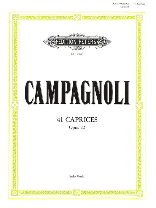 41 Caprices Op.22 for Solo Viola   隨想曲 獨奏 中提琴 彼得版