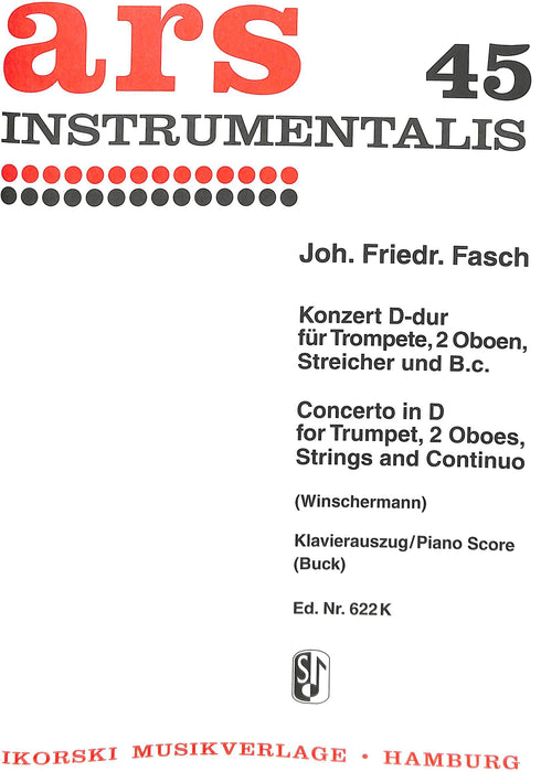 Concerto in D Piano Reduction ,