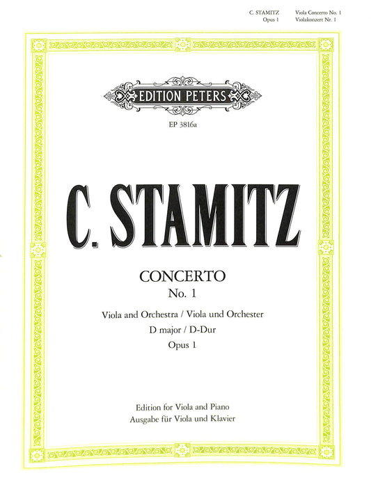 Concerto in D Op.1  史塔米兹,卡尔 协奏曲 彼得版