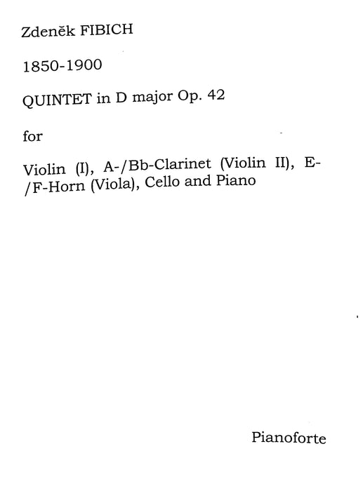 Quintet D major op.42 费毕希 钢琴五重奏大调