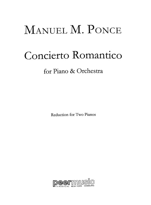 Concierto Romantico 2 Piano Reduction 龐賽,馬奴耶爾 鋼琴