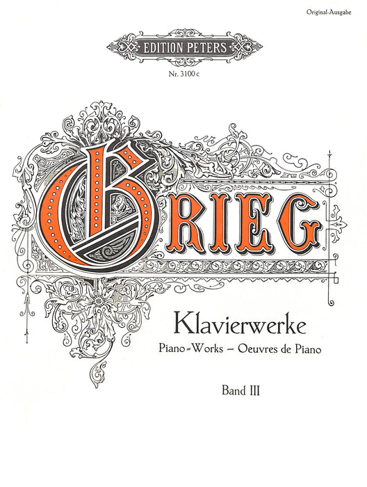 Piano Works Vol.3  葛利格 鋼琴 彼得版