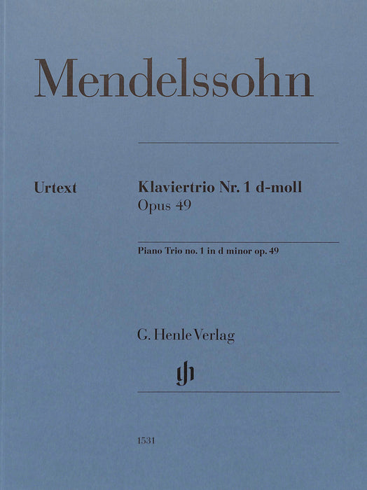 Piano Trio No. 1 in D Minor, Op. 49 Set of Parts for Violin, Cello & Piano 鋼琴三重奏 小提琴大提琴 鋼琴