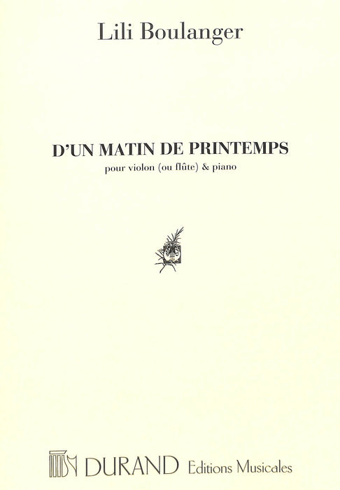D'un Matin De Printemps Flute Or Violon/piano