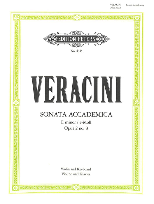 Sonata Accademica in E minor Op.2 No. 8  魏拉契尼 奏鳴曲 彼得版