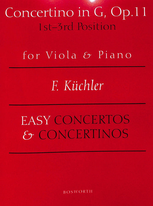 Concertino in G, Op. 11 Easy Concertos and Concertinos Series for Viola and Piano