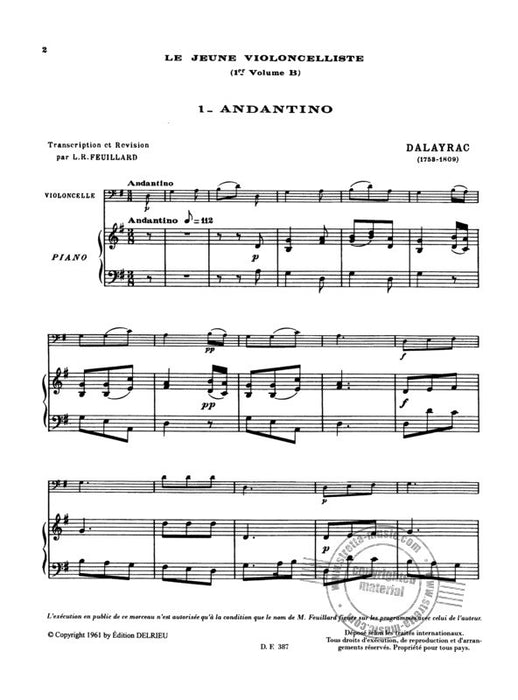 Le jeune violoncelliste Vol. 1B Vol. 1B Vol. 1B