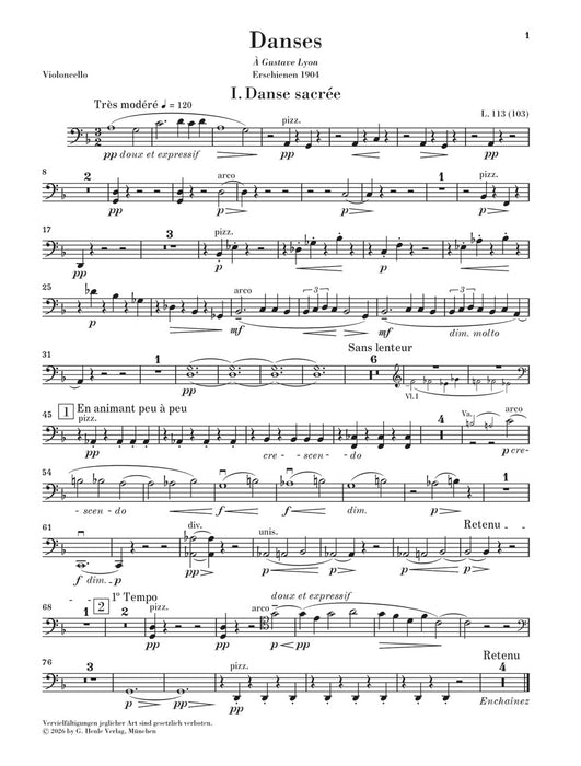 Debussy, Claude – Danses for Harp and String Orchestra