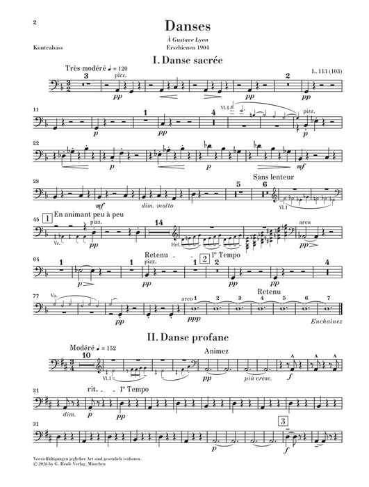 Debussy, Claude – Danses for Harp and String Orchestra