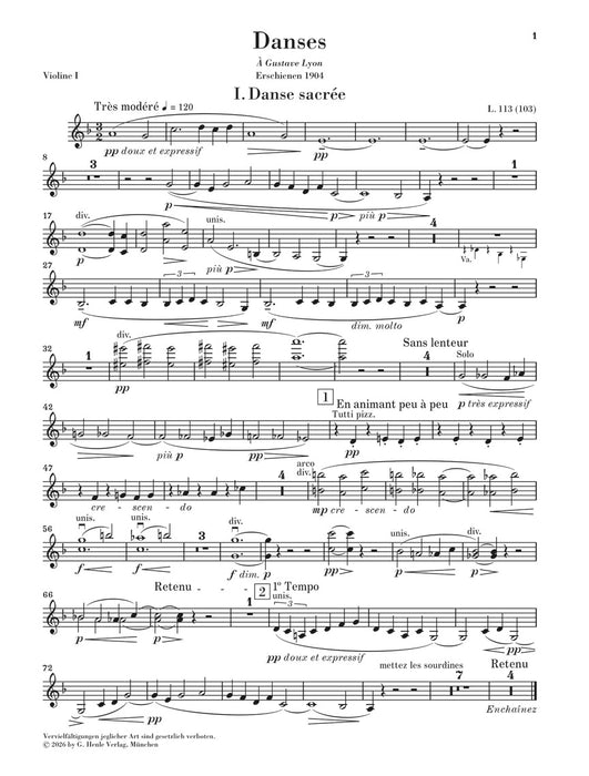 Debussy, Claude – Danses for Harp and String Orchestra