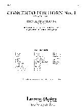 Concerto for Horn No. 1 (band accompaniment)