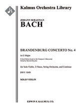 Brandenburg Concerto No. 4 in G, BWV 1049 (critical edition)
