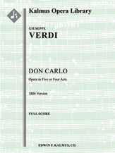 Don Carlo (1886 Version in 5 or 4 Acts)