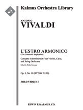 L'Estro Armonico, Op. 3, No. 10: Concerto for Four Violins & Cello in B minor, RV 580 / F.IV:10
