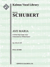 Ave Maria, Op. 52/6; D. 839 [arrangement for high voice, B-flat]