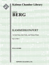 Kammerkonzert, Op. 8/ IAB 3 (Chamber Concerto) for Solo Piano, Solo Violin, and Thirteen Winds