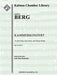 Kammerkonzert, Op. 8/ IAB 3 (Chamber Concerto) for Solo Piano, Solo Violin, and Thirteen Winds