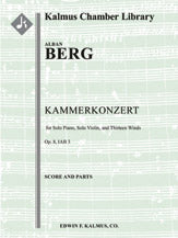 Kammerkonzert, Op. 8/ IAB 3 (Chamber Concerto) for Solo Piano, Solo Violin, and Thirteen Winds