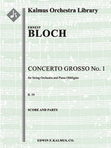 Concerto Grosso No. 1 for String Orchestra and Piano Obbligato, B. 59