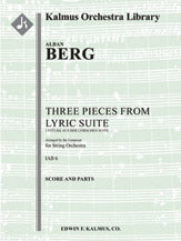 Three Pieces from the Lyric Suite (3 Stke aus der Lyrischen suite)