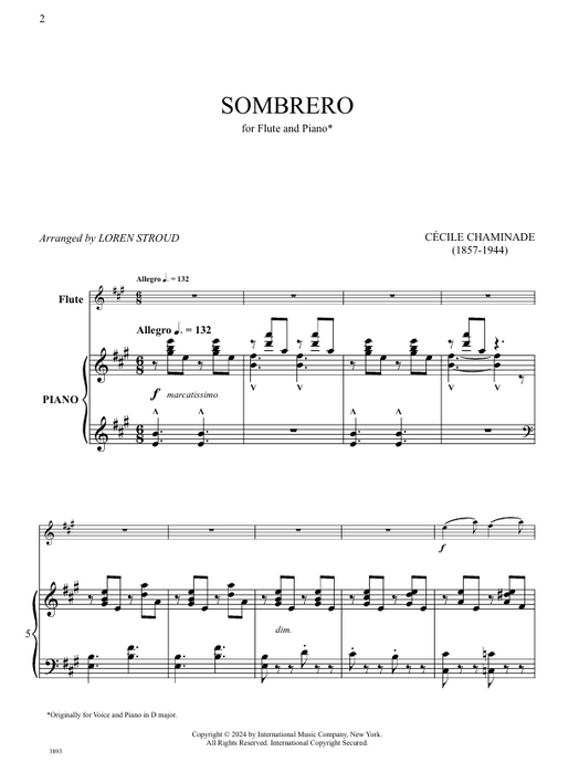 Sombrero for Flute and Piano