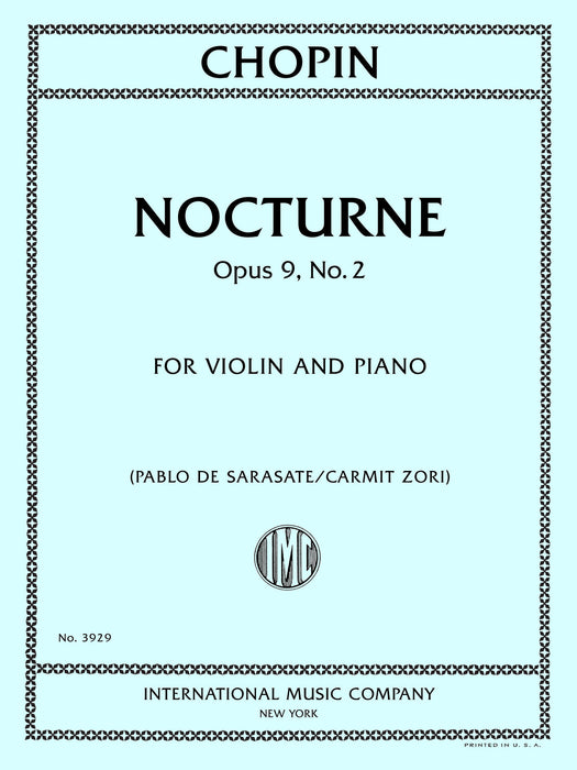 Nocturne, Op.9, No. 2, for Violin and Piano