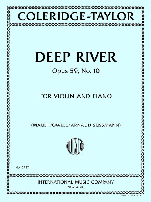 Deep River, Opus 59, No. 10