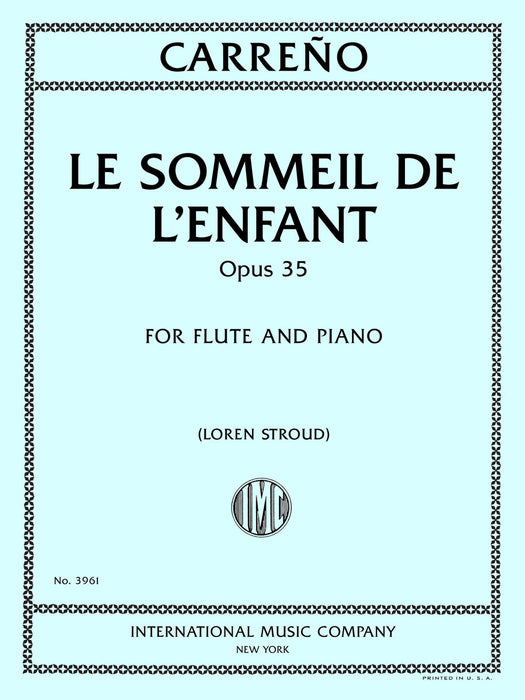 Le Sommeil de l'Enfant, Opus 35, for Flute and Piano