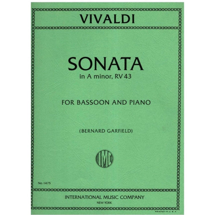 Sonata No. 3 in A minor RV 43 for Bassoon and Piano