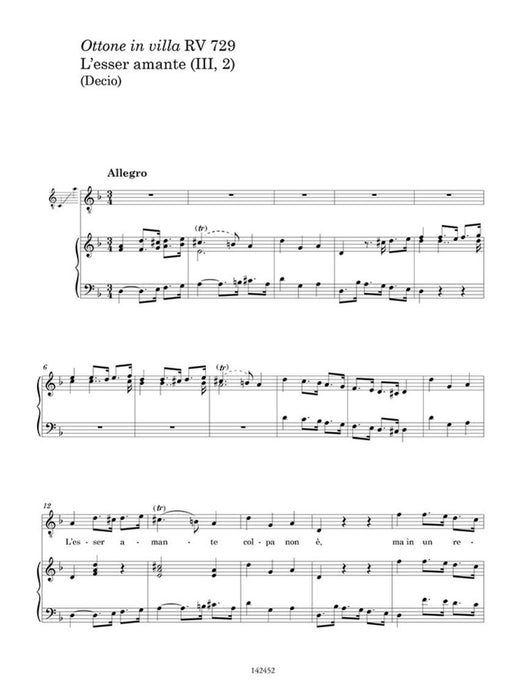 Vivaldi Album 12 Selected Arias for Tenor with Piano