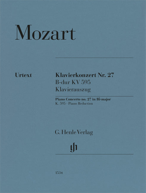 Mozart, Wolfgang Amadeus – Piano Concerto no. 27 B flat major K. 595