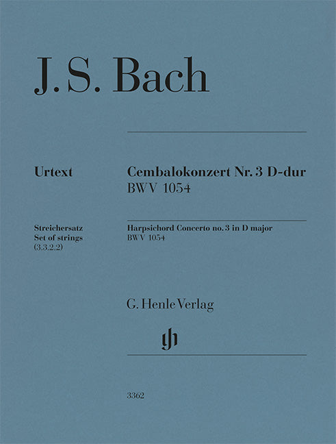 Bach, Johann Sebastian – Harpsichord Concerto no. 3 in D major BWV 1054