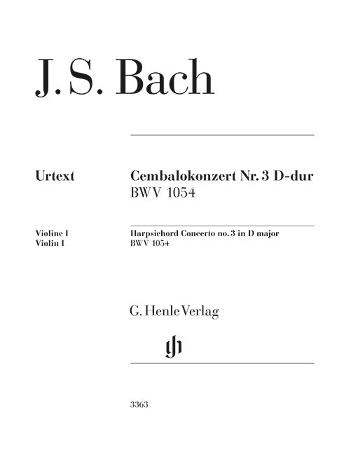 Bach, Johann Sebastian – Harpsichord Concerto no. 3 in D major BWV 1054