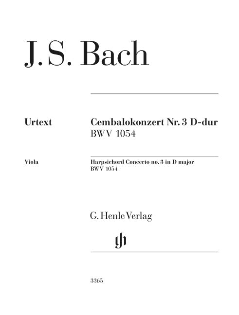 Bach, Johann Sebastian – Harpsichord Concerto no. 3 in D major BWV 1054